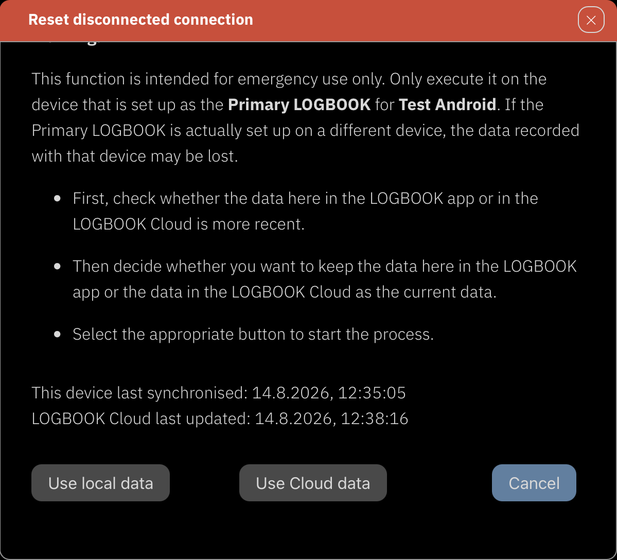 Reconnect LOGBOOK