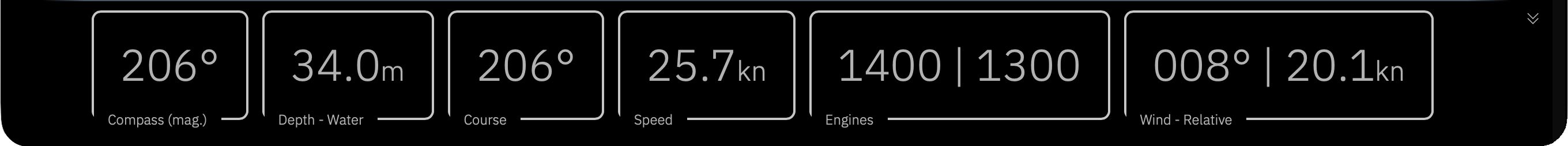 The log row with current values is located below the last log entry